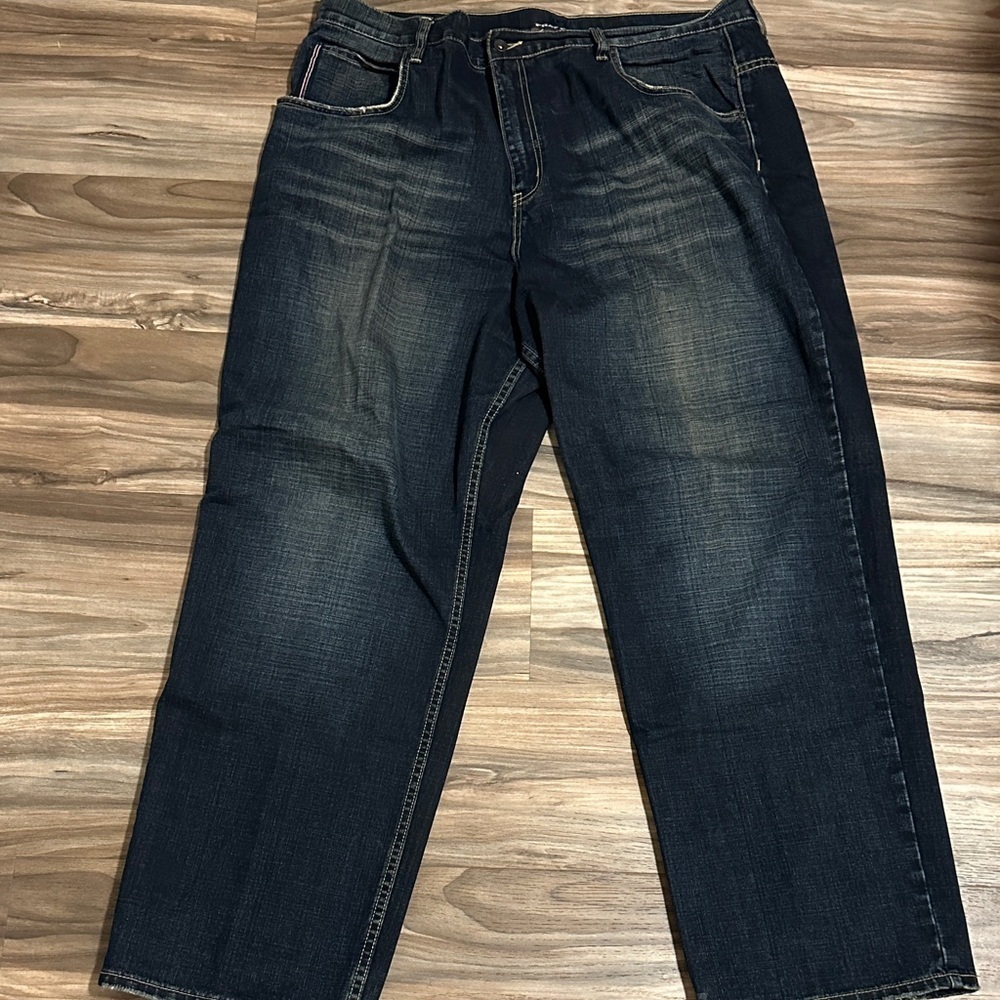 Phat Farm Jeans Mens 42x33 Dark Wash Relaxed Street Grunge Hip Hop Vintage Y2K